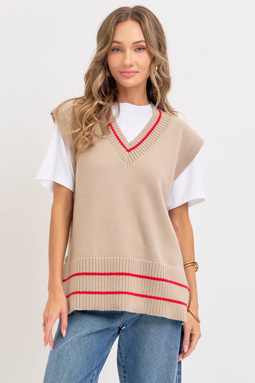 Super Soft Knit Poncho Sweater Vest