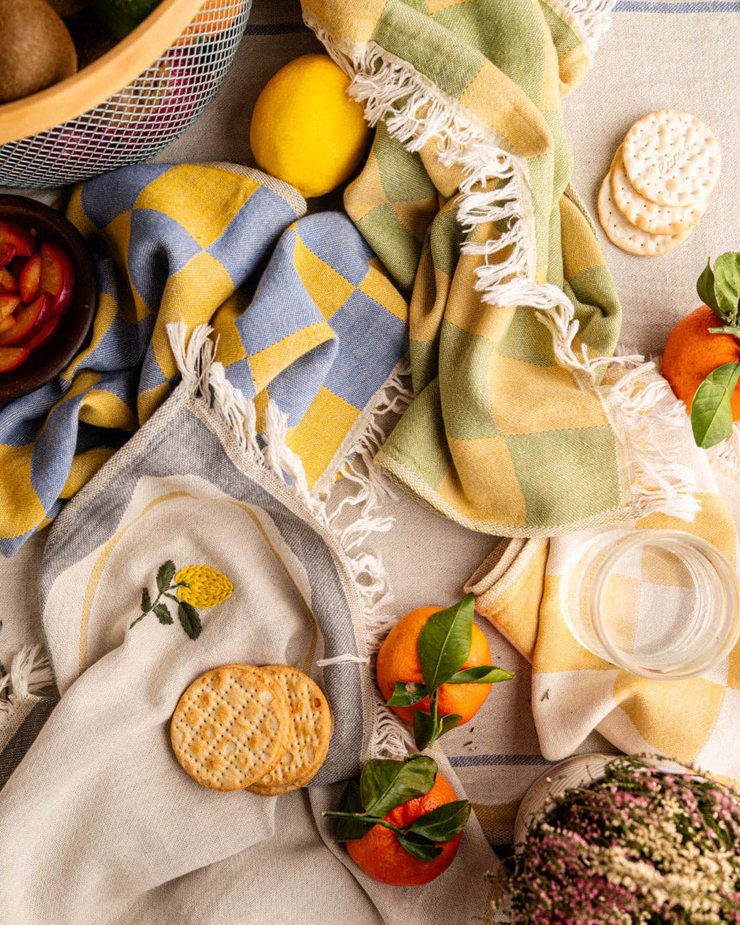 Sardine - Hand Stitched Turkish Cotton Kitchen Towel