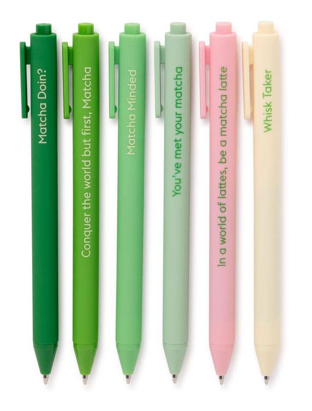 MATCHA MINDED - QUOTABLE GEL PEN SET