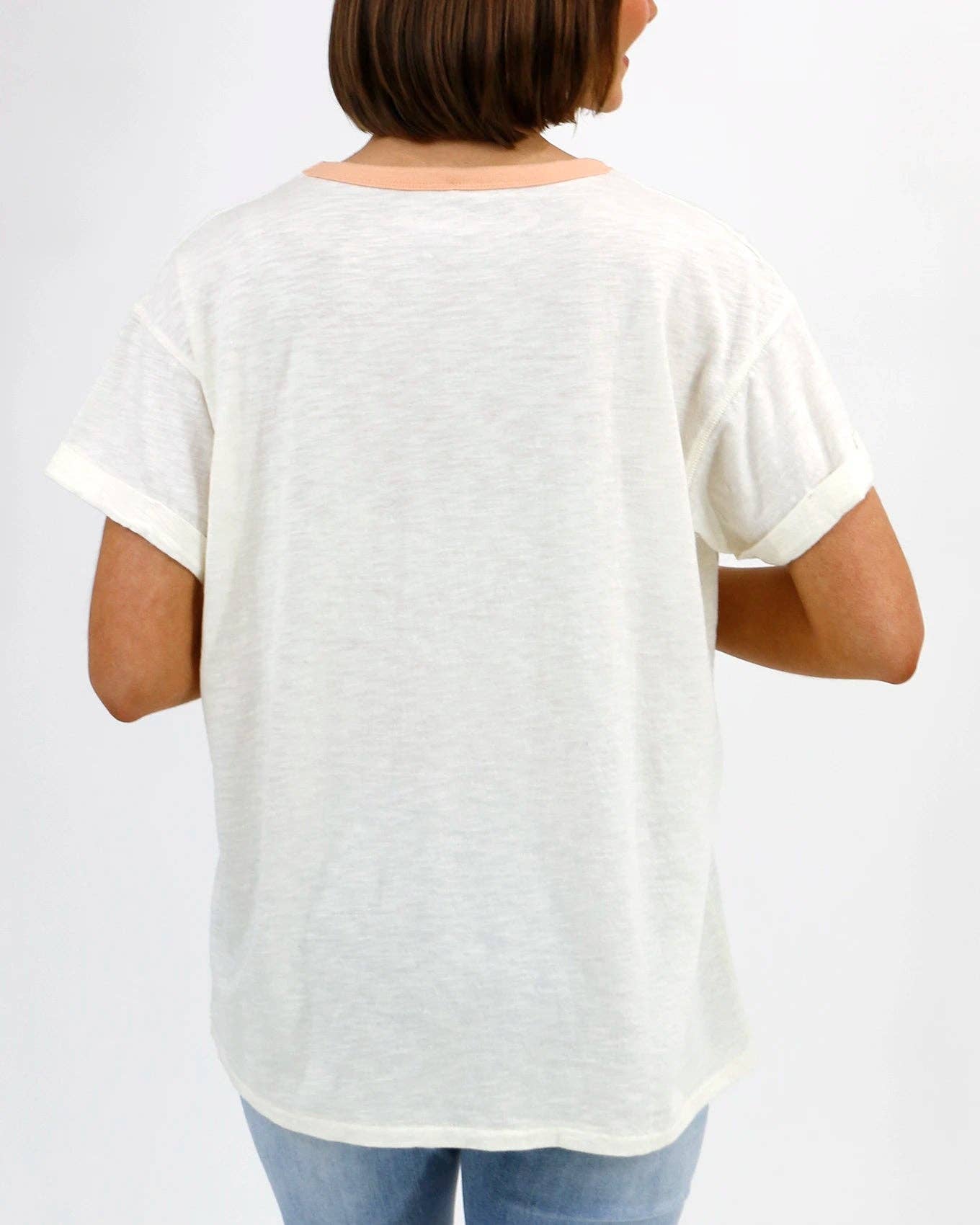 Rolled Sleeve Graphic Tee - La Dolce Vita