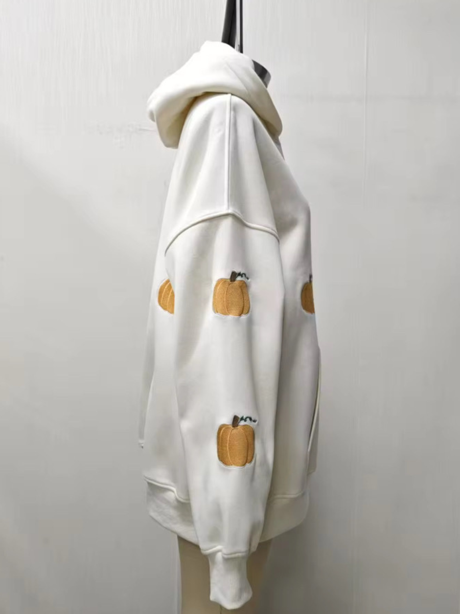 Sunkissed Coconut Pumpkin Embroidered Sweatshirt