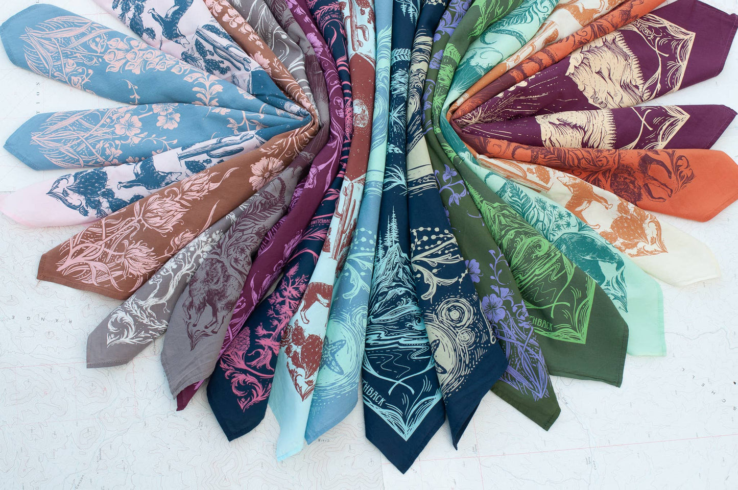 Desert Nights Premium Discharge Cotton Bandana - Terracotta