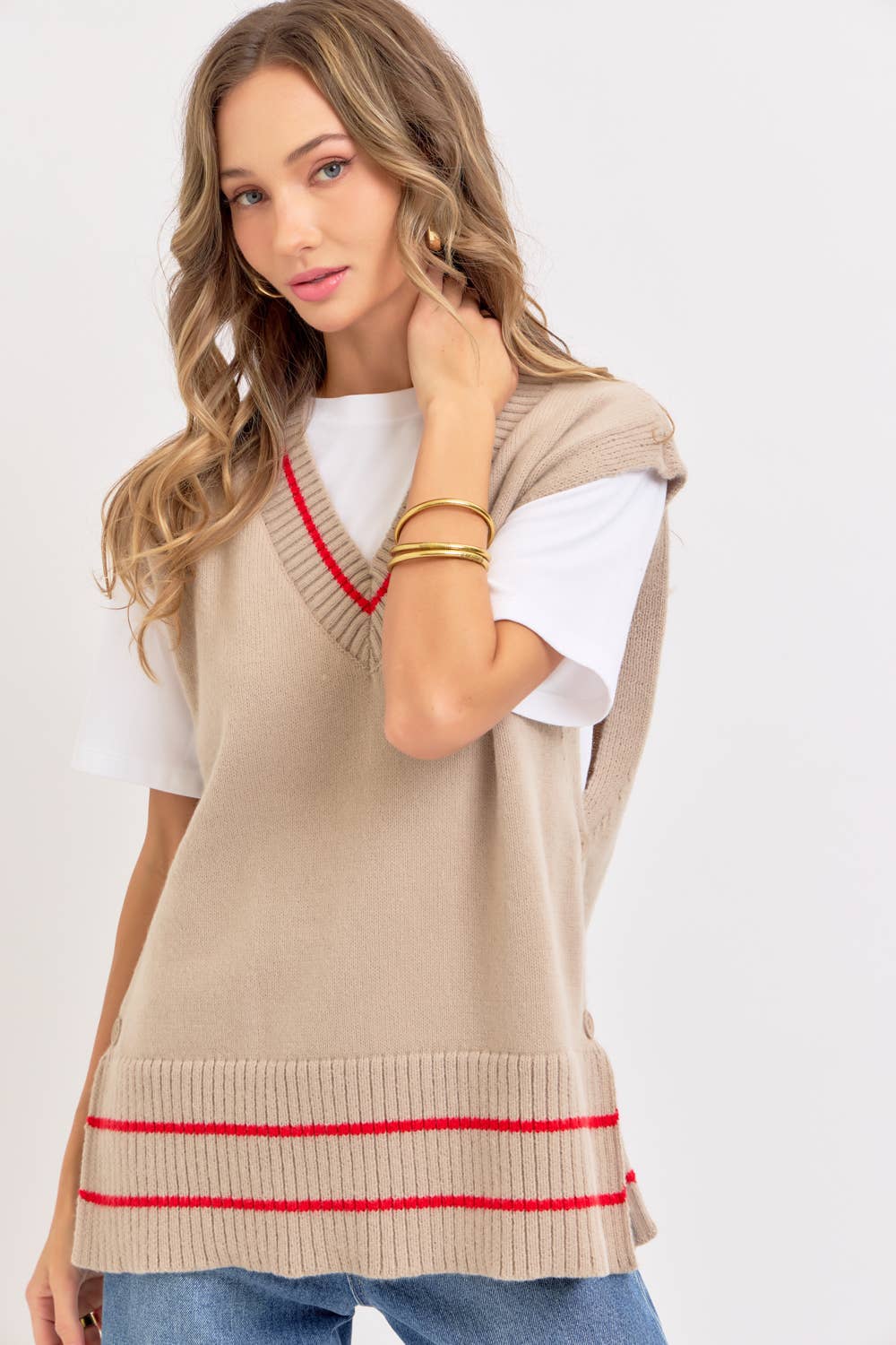 Super Soft Knit Poncho Sweater Vest