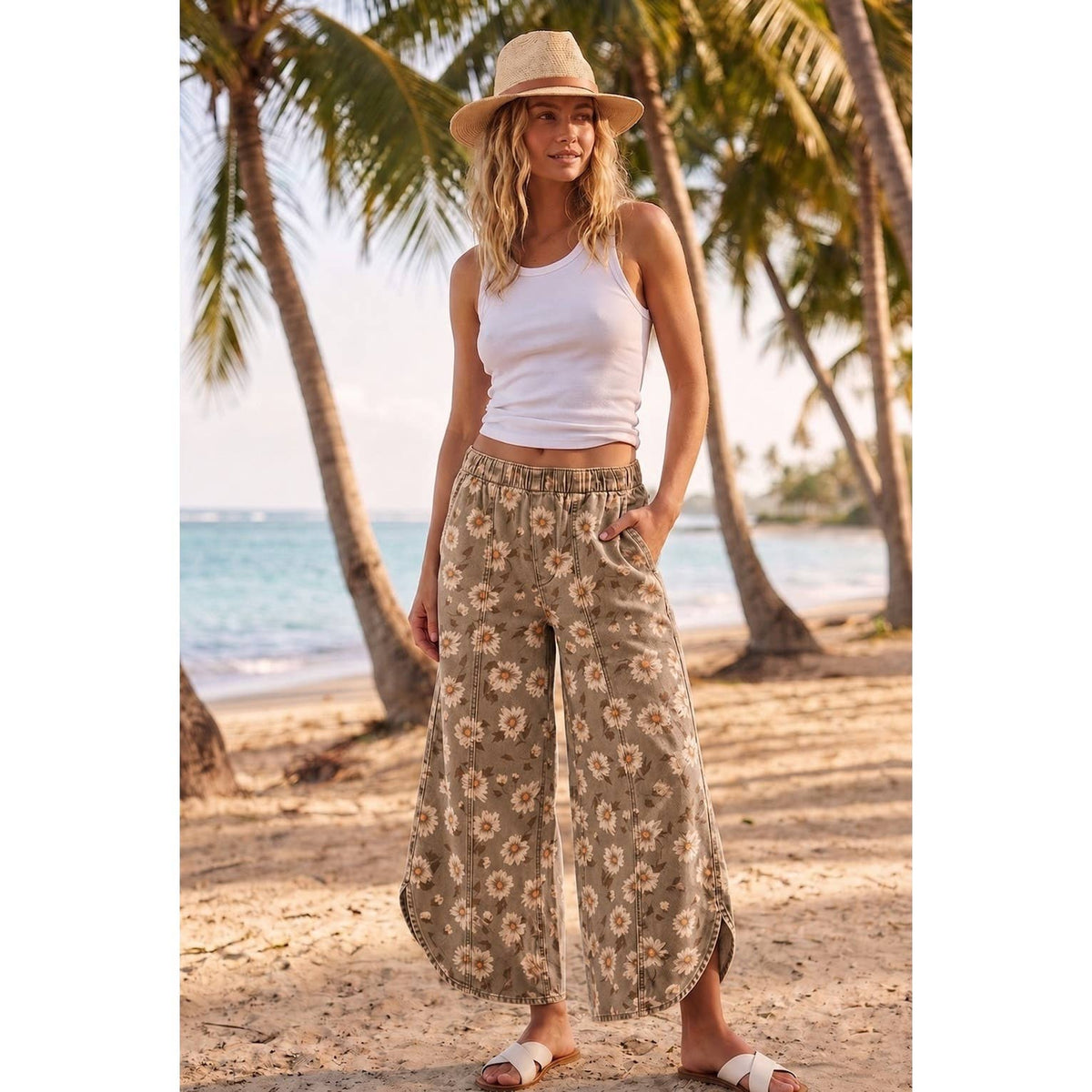 Tulip Washed Sunflower Relaxed Fit Pants
