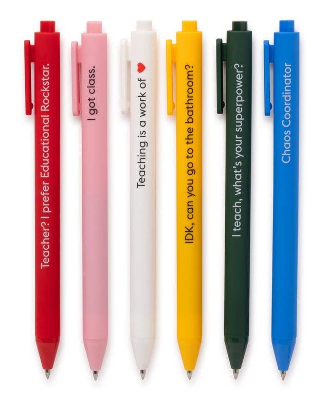 TEACHING IS A WORK OF โค๏ธ - QUOTABLE GEL PEN SET