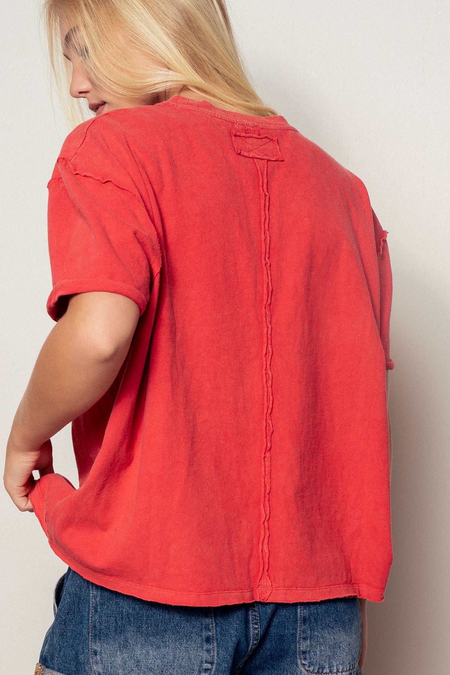 Boxy Oversized Cotton Crewneck Tee - 2 Color Options