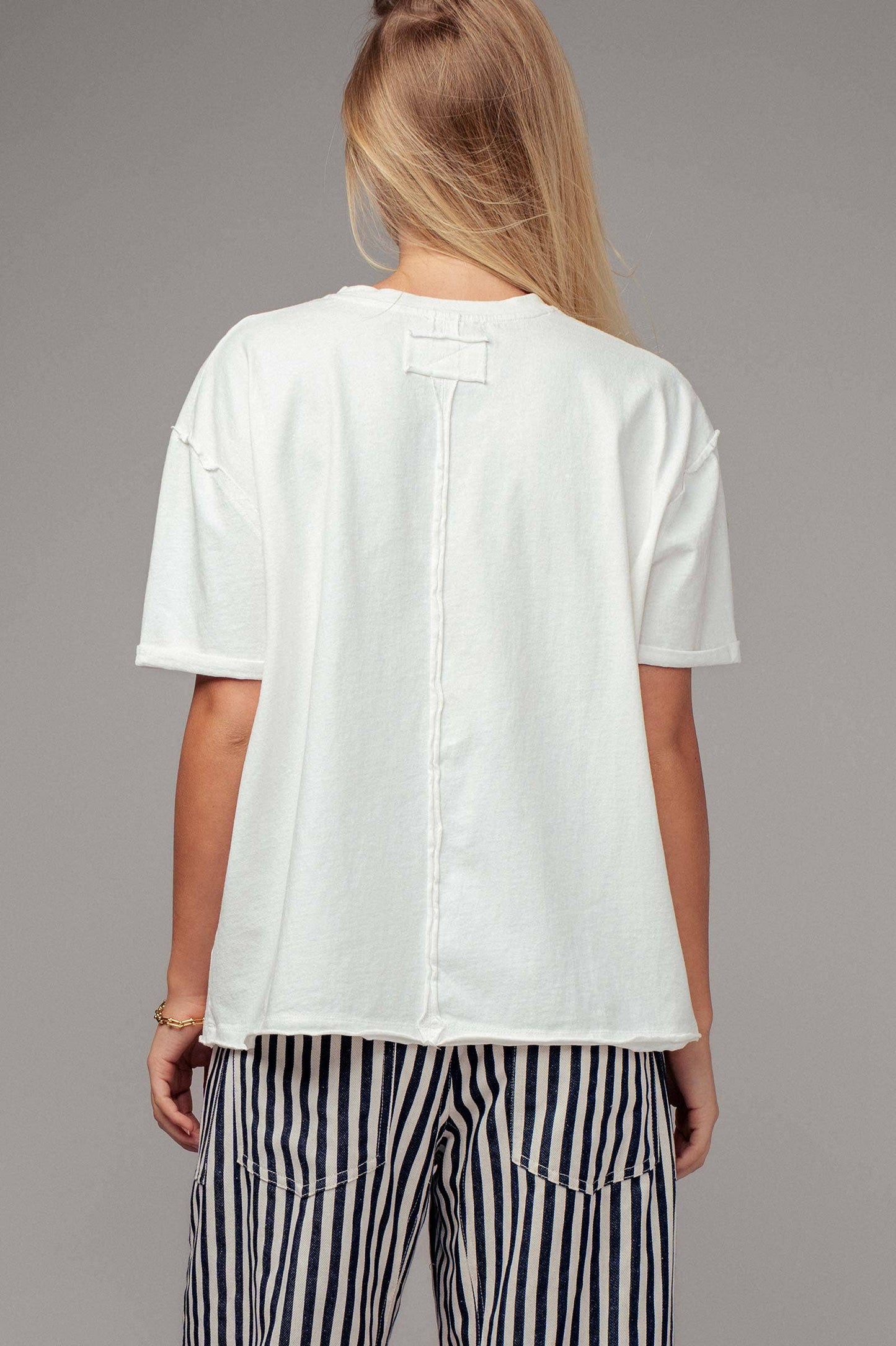 Boxy Oversized Cotton Crewneck Tee - 2 Color Options