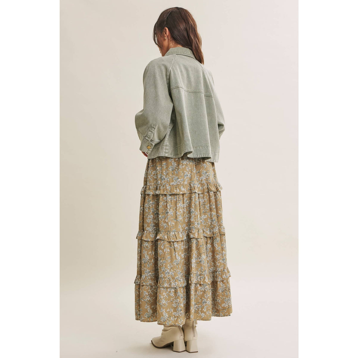 SEASONLESS MINERAL-WASHED COTTON TWILL UTILITY JACKET