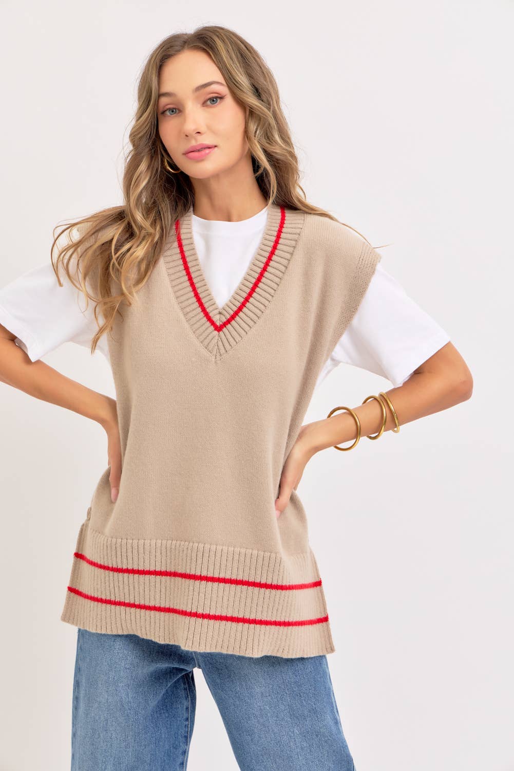 Super Soft Knit Poncho Sweater Vest