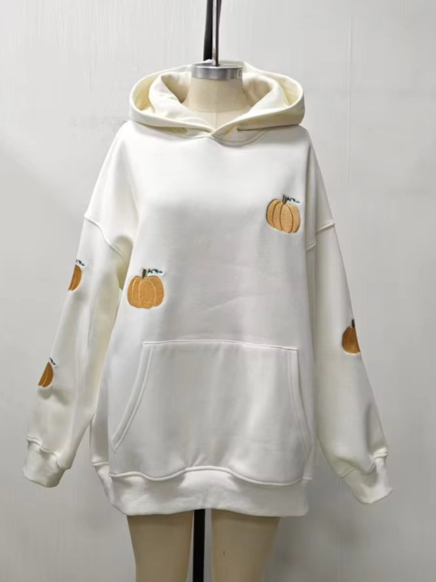 Sunkissed Coconut Pumpkin Embroidered Sweatshirt