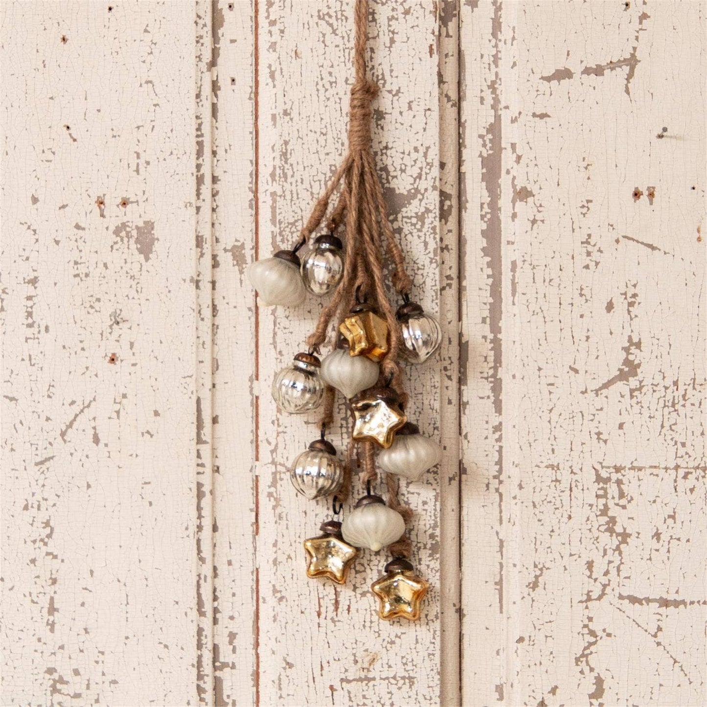 Vintage Hanging Cluster Mercury Glass Ornaments