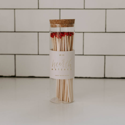 Red Hearth Matches - Glass Jar