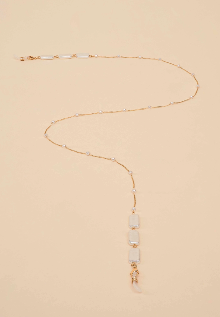 Glasses Chain - Delicate Chain in Pearl