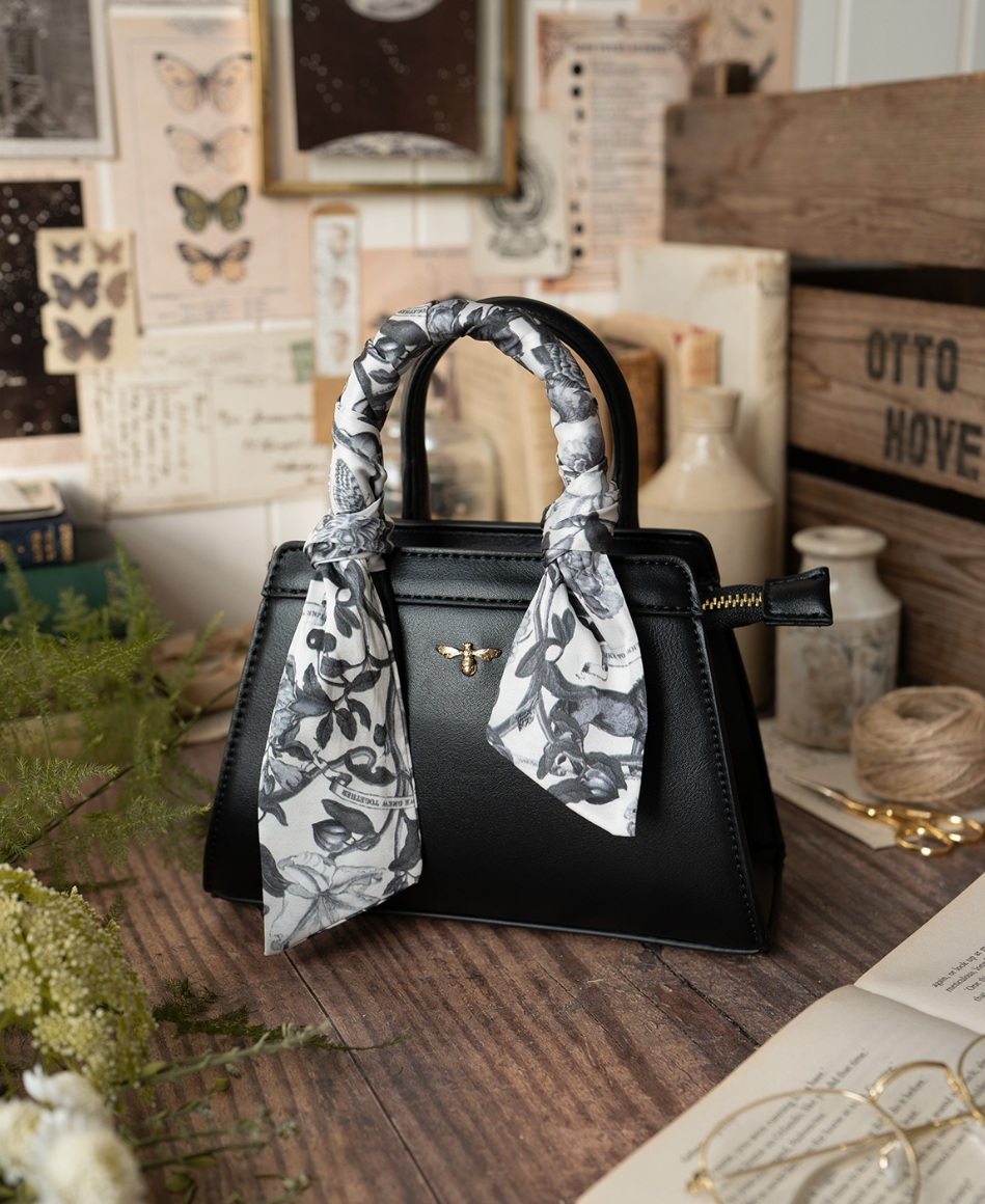 Fable Tree of Life Black Mini Structured Tote Purse Cloth n Mortar