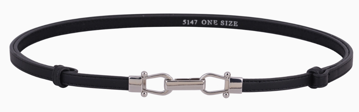 Adjustable Sliding Belt with Equestrian Clasp Buckle