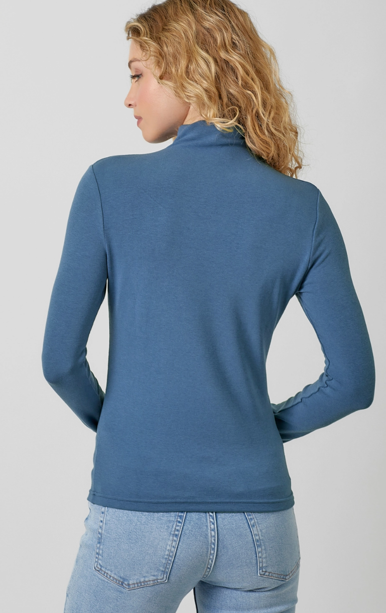 Knit Mock Neck Top- perfect layering piece