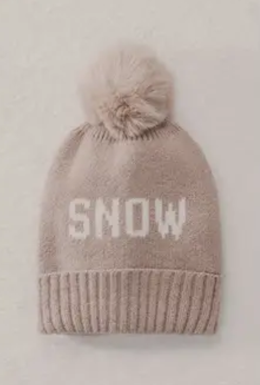 Snow Faux Fur Pom Beanie
