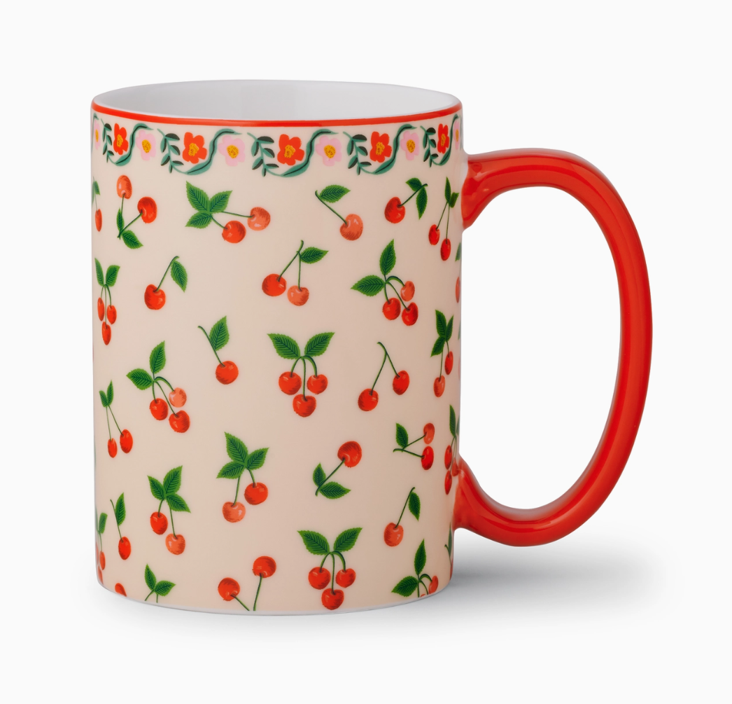 Cherries Porcelain Mug