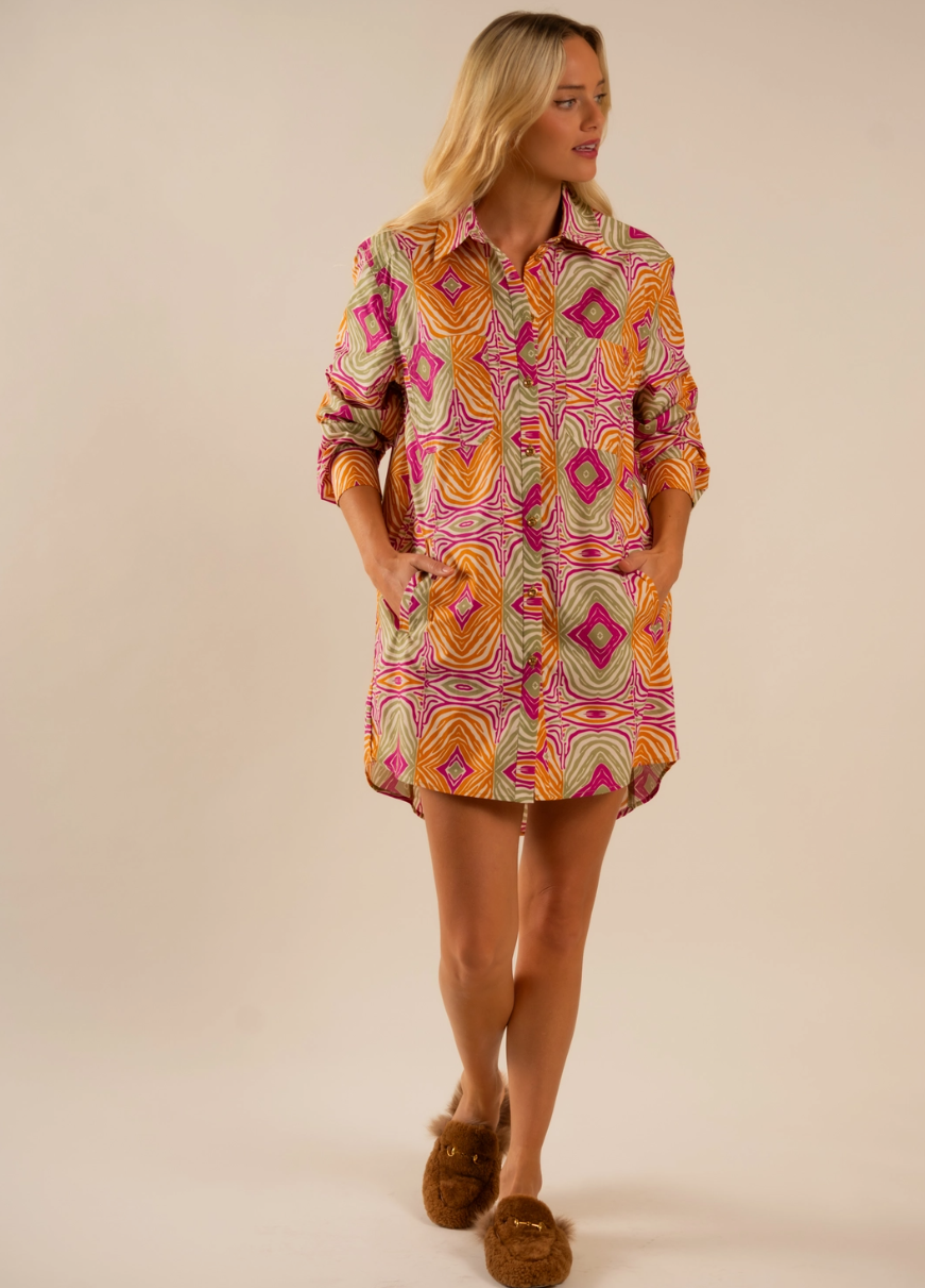 Preslie Poplin Shirt Dress Mesmerized