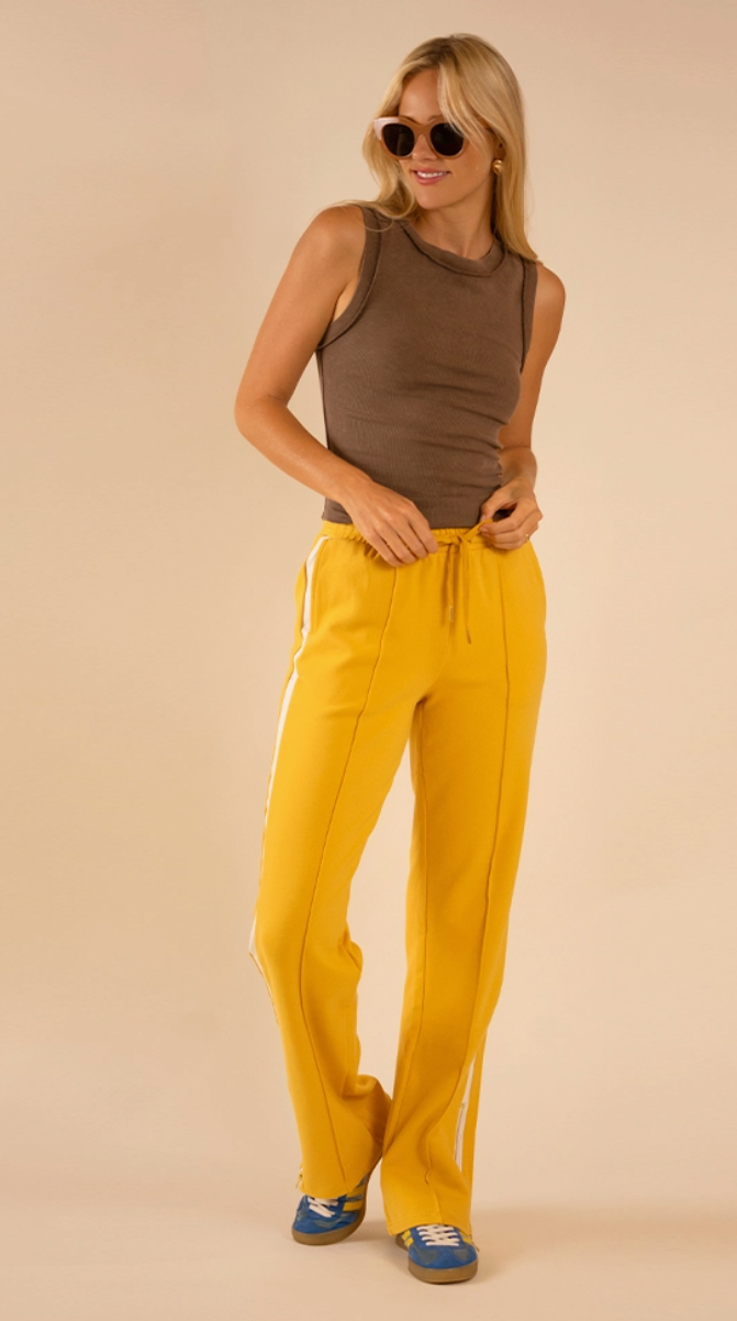 Jordan Interlock Pants in Golden Sunshine