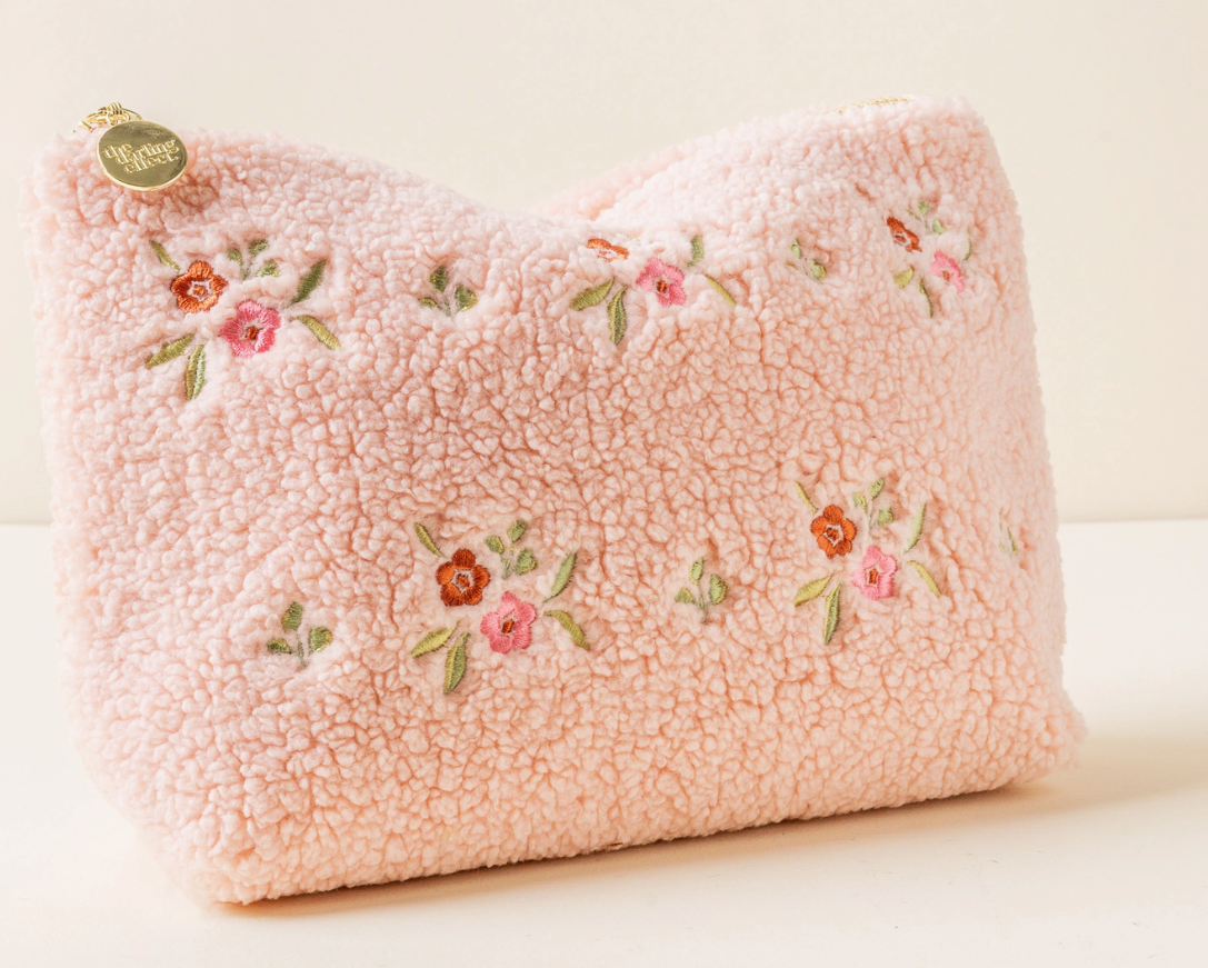 Teddy Pouch-Dainty Floral Pink