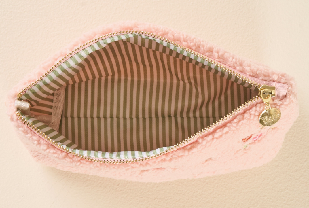 Teddy Pouch-Dainty Floral Pink