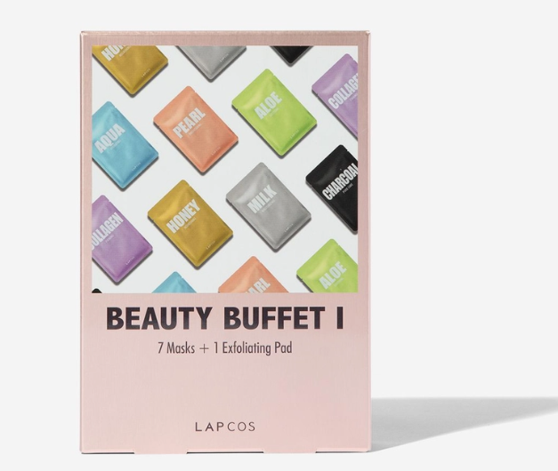 Beauty Buffet Variety Pack: 7 masks and 1 exfoliating pad