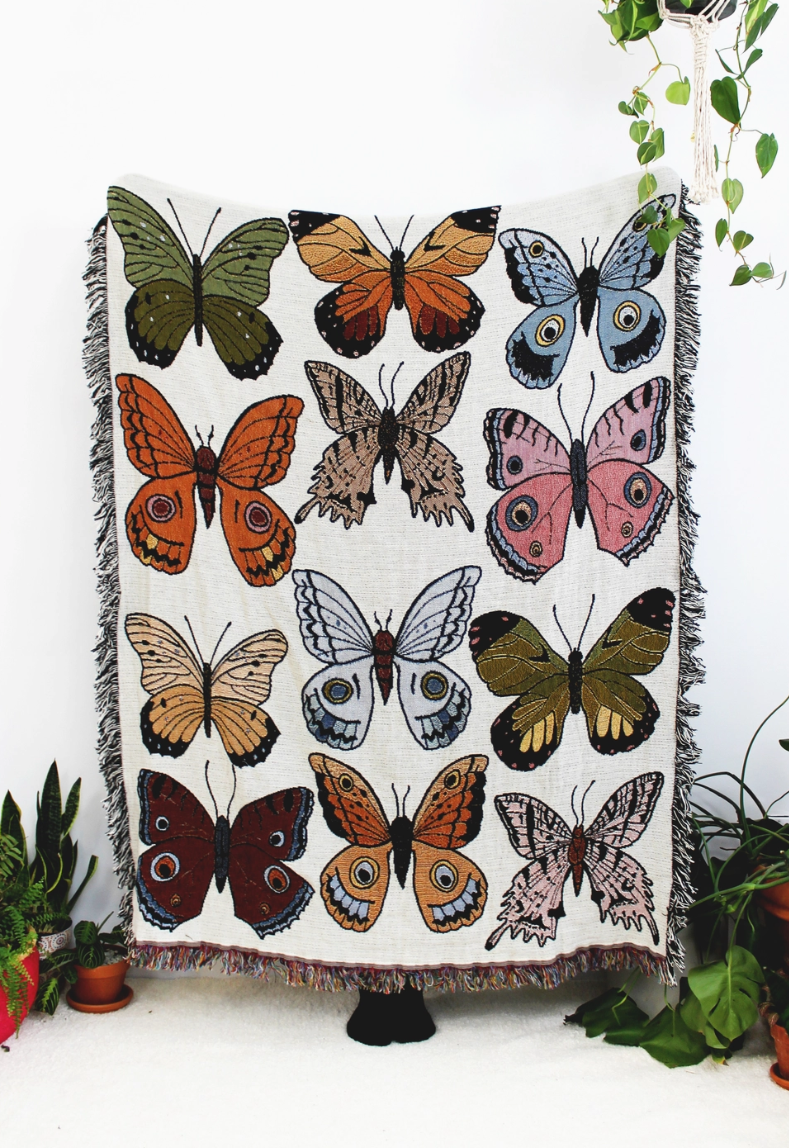 Butterfly Tapestry Blanket USA Made
