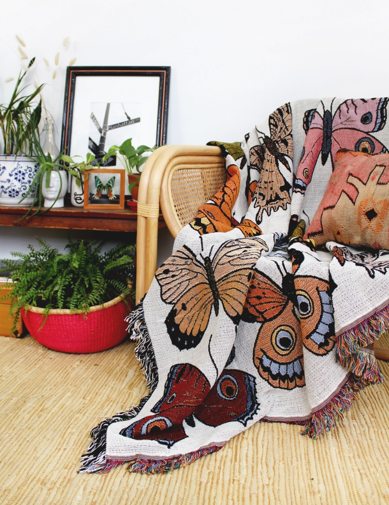 Butterfly Tapestry Blanket USA Made
