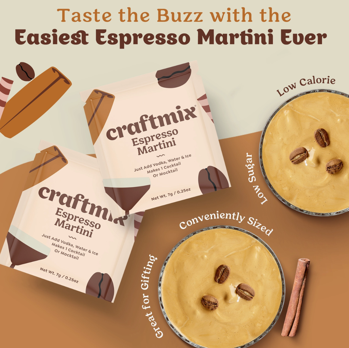 Espresso Martini NA Drink Mixer - 6 Servings Multipack