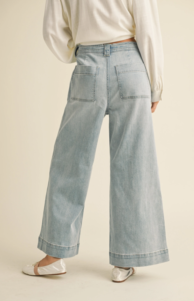 The Breezy Tie-Front Wide Leg Jeans