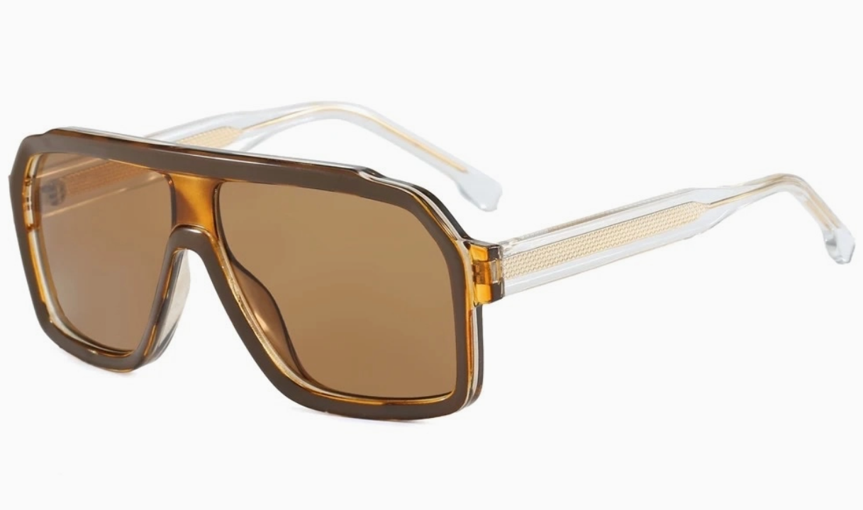 Leah Retro Oversized Aviator Sunglasses