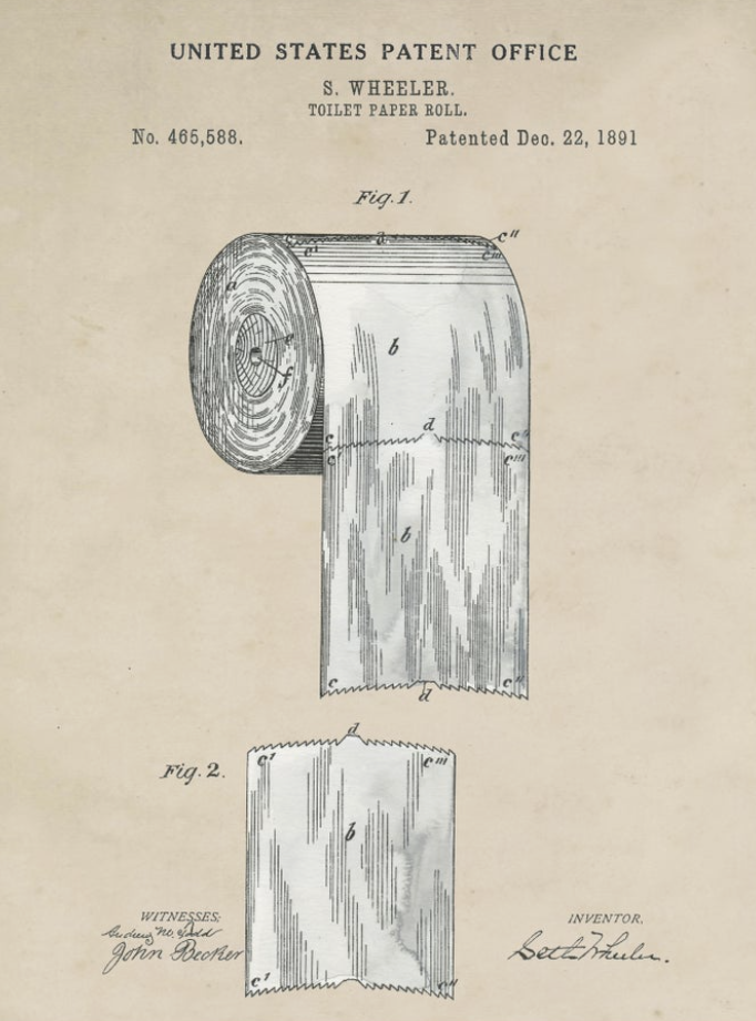 Watercolor Toilet Paper Patent