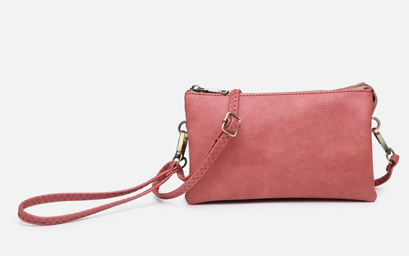 Riley Three-Compartment Crossbody Wristlet - Several Color Options