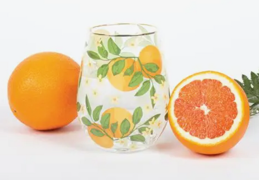 Orange Grove Stemless Glass