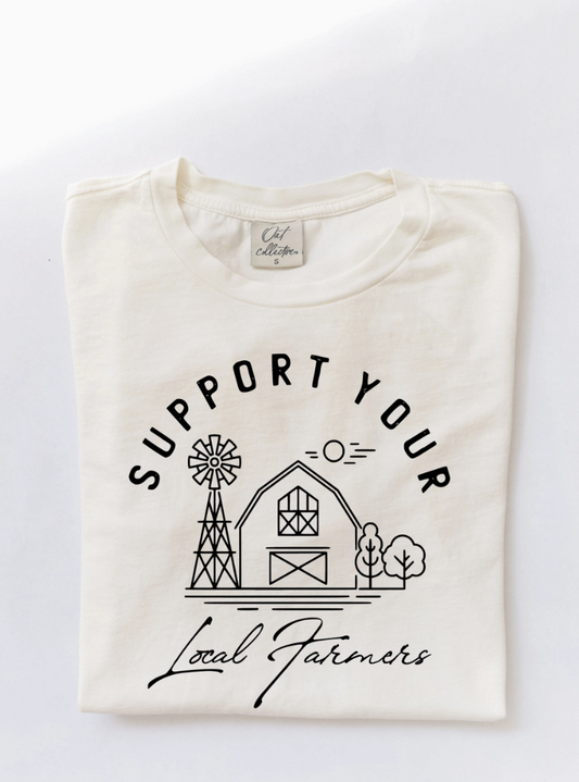 Support Your Local Farmers Mineral Graphic Top