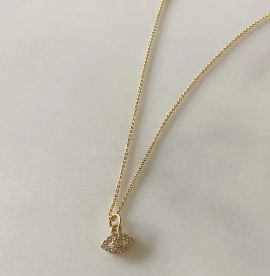 Delicate Gold Filled Eye of Protection Necklace