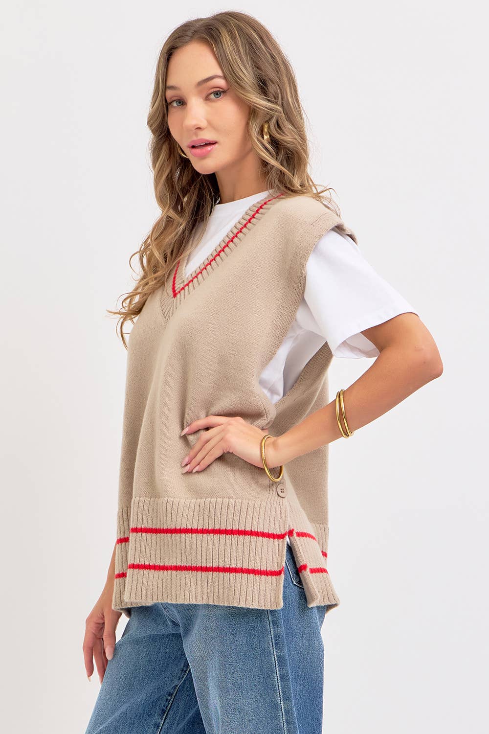 Super Soft Knit Poncho Sweater Vest