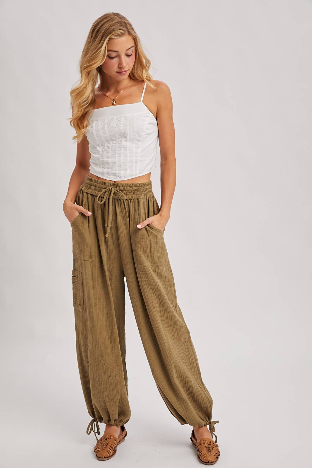 Harem Jogger Drawstring Pants
