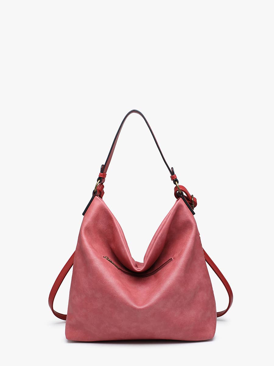 Alaya Slouchy Woven Hobo w/ Zip Closure