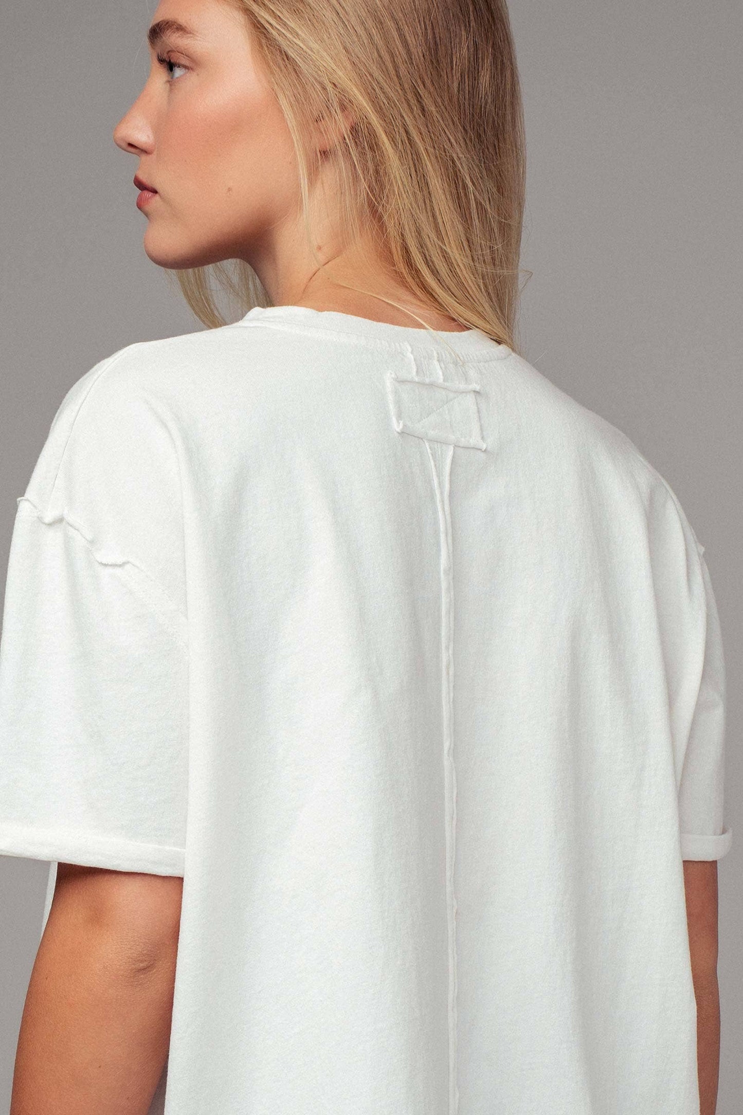 Boxy Oversized Cotton Crewneck Tee - 2 Color Options