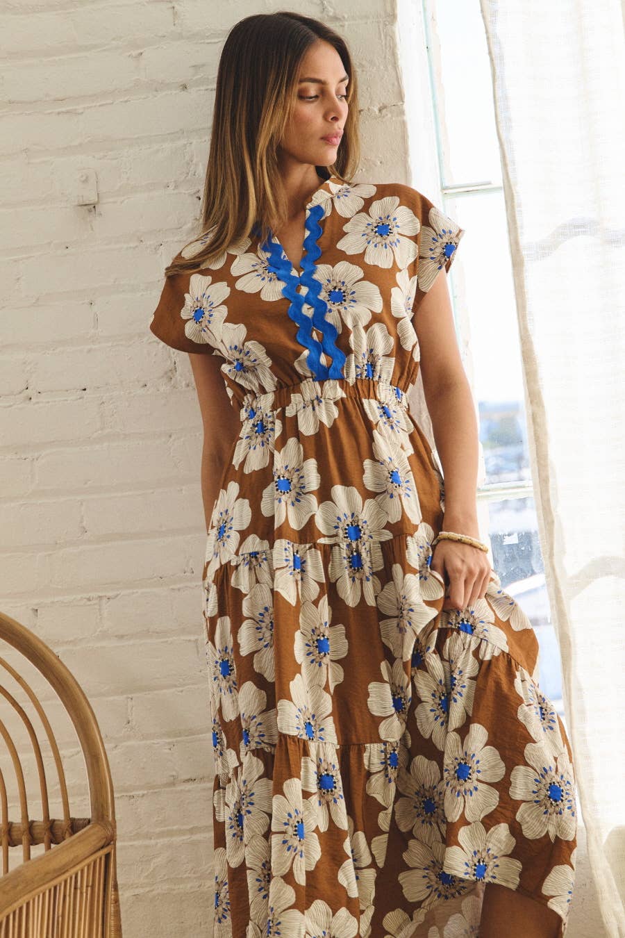 Floral Printed Midi Dress