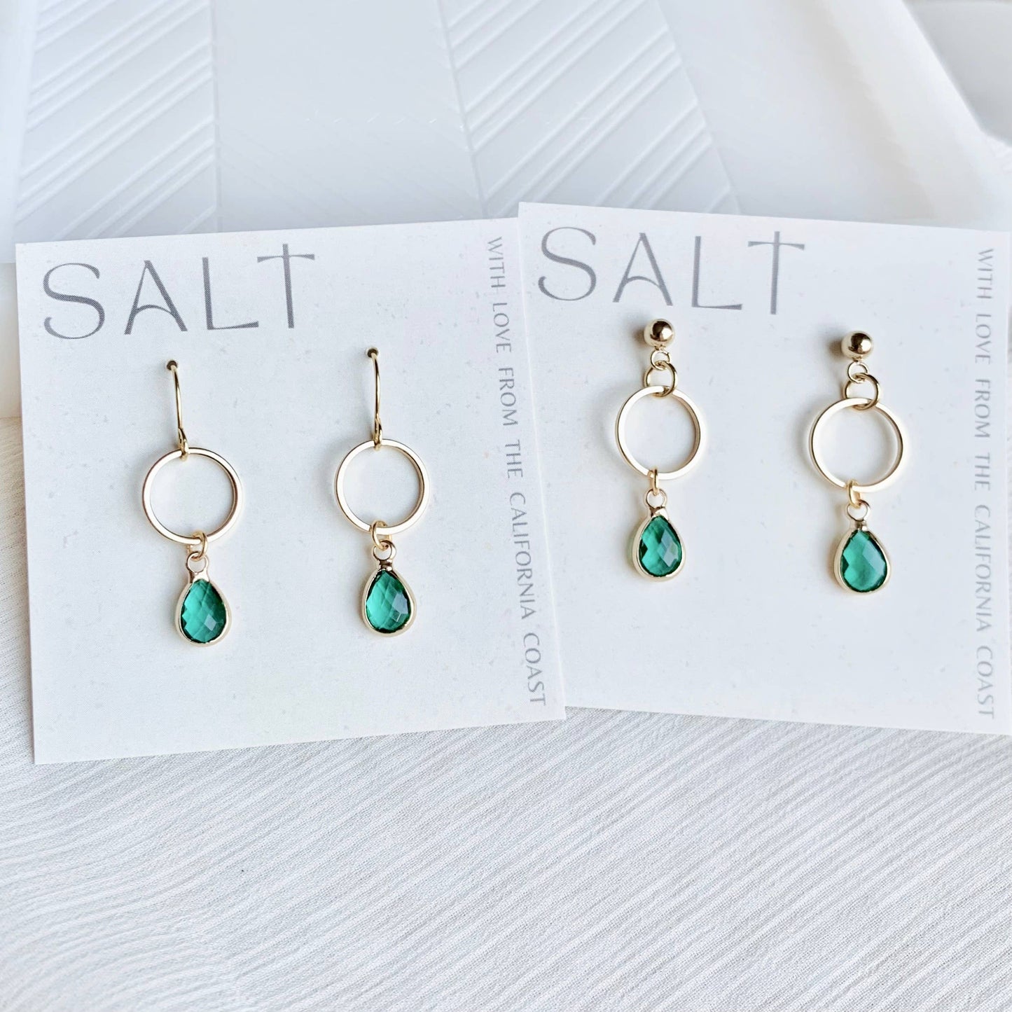 Emerald Dangle Earrings
