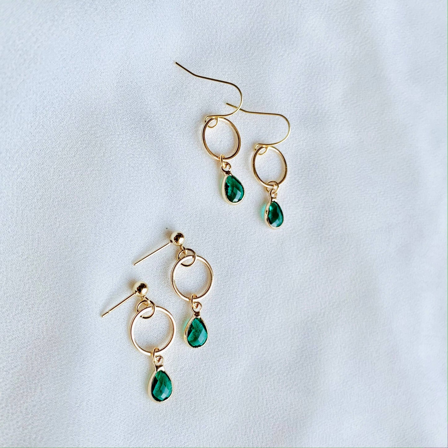 Emerald Dangle Earrings