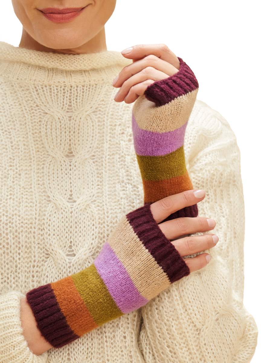 Ladies Lilia Wrist Warmers - Vintage Mix
