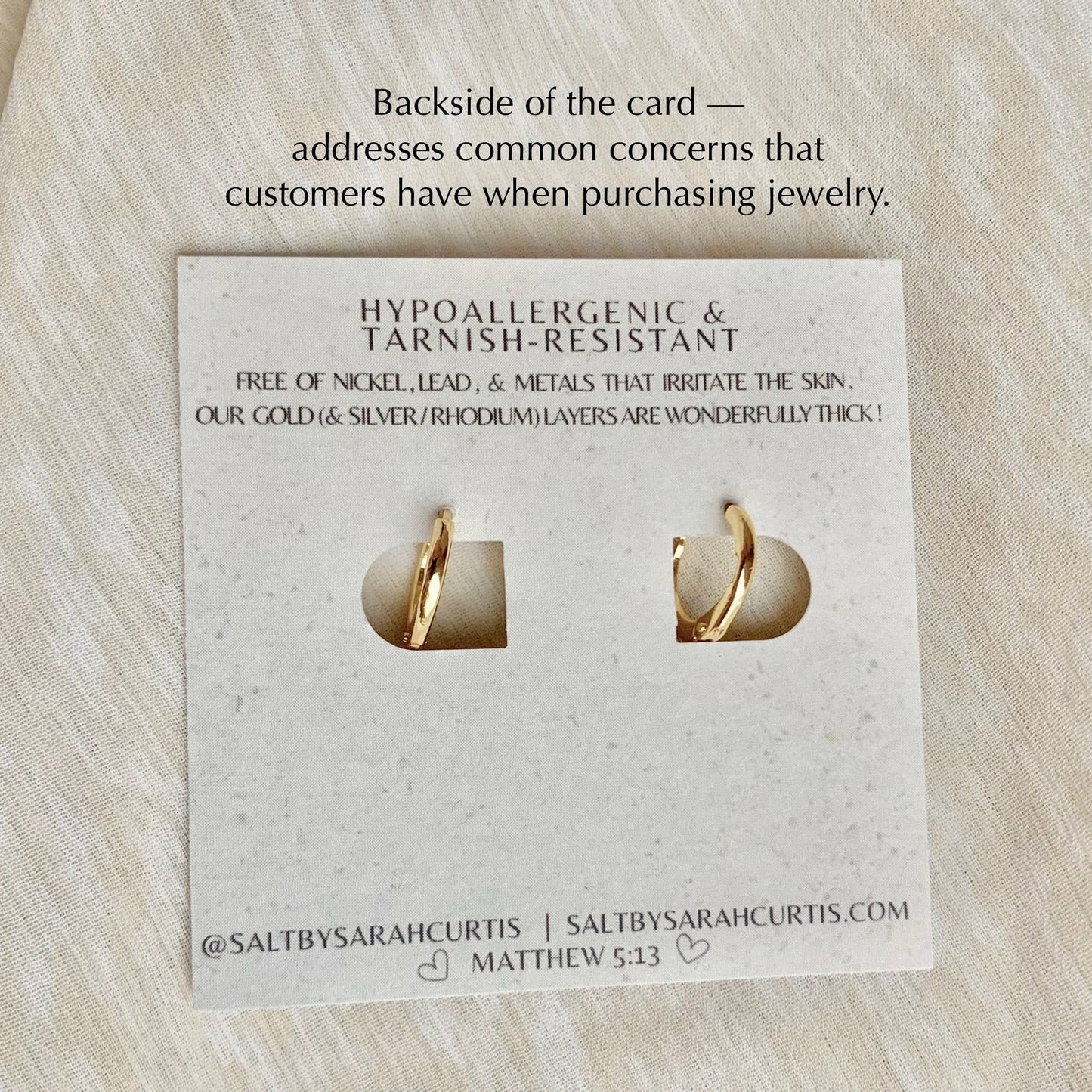 Gold Leaf Huggie Earrings