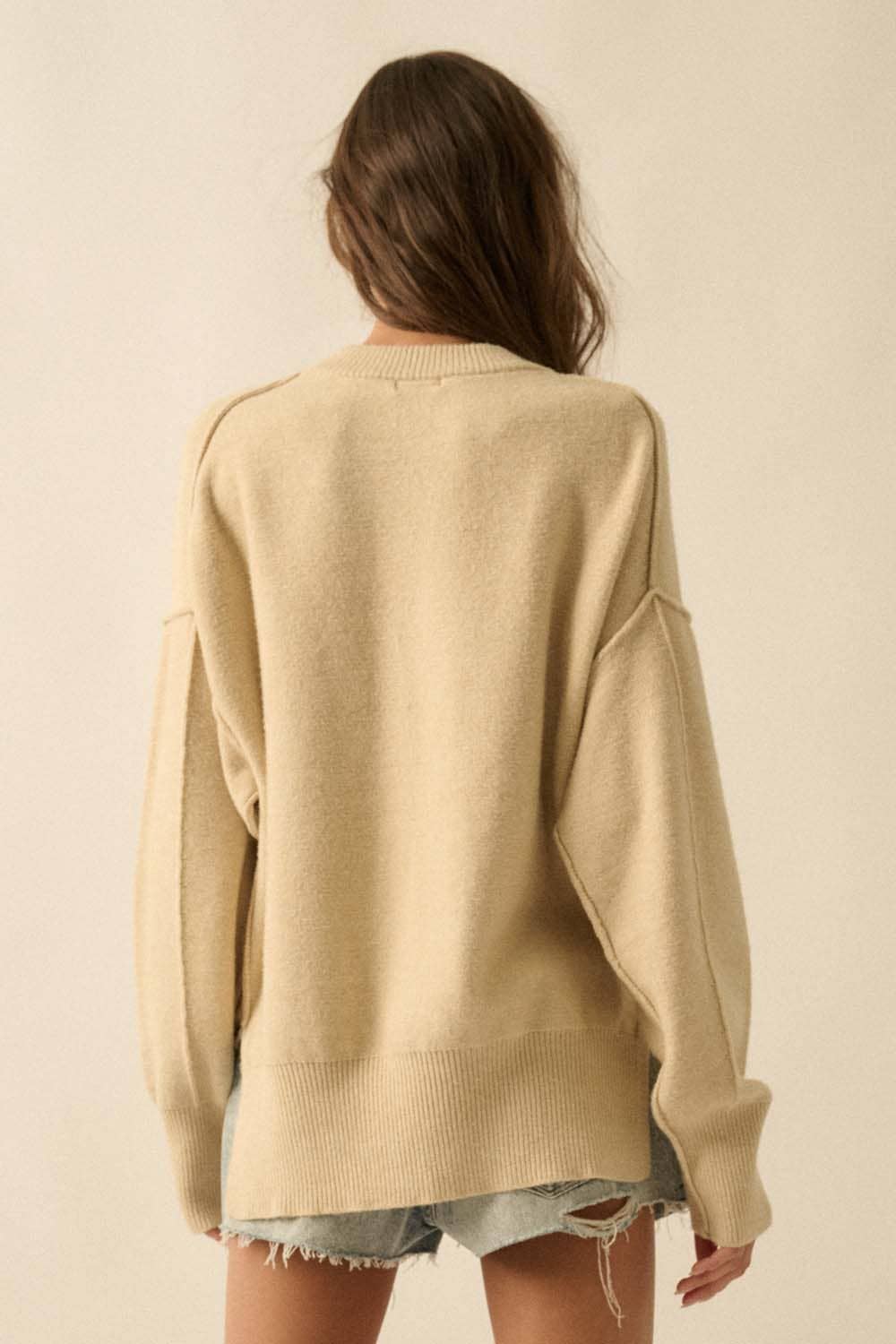 Fierce & Cozy Embroidered Tiger Knit Sweater