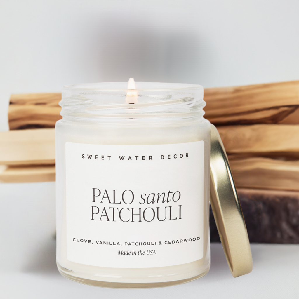 Palo Santo Patchouli 9 oz Soy Candle - Home Decor & Gifts