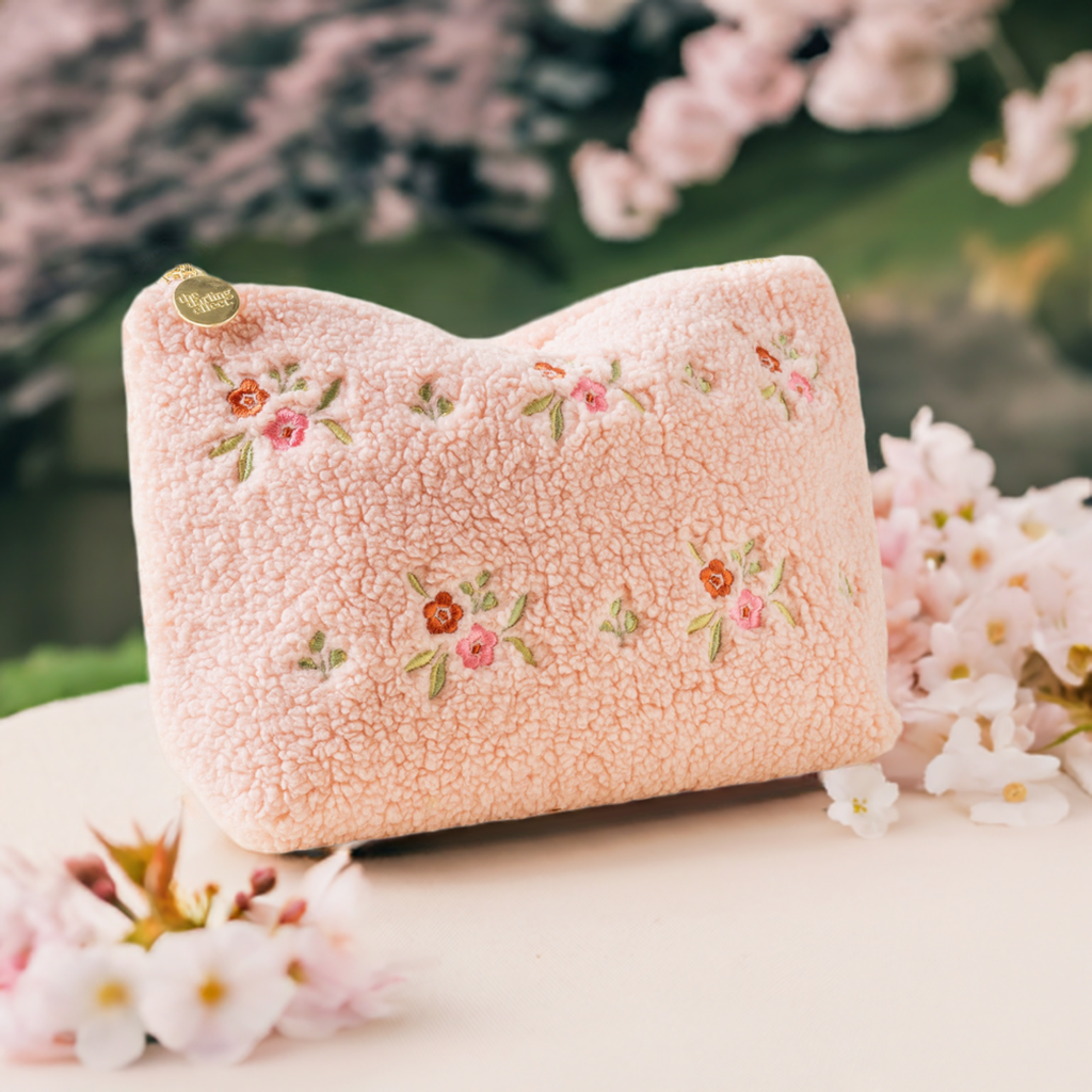 Teddy Pouch-Dainty Floral Pink