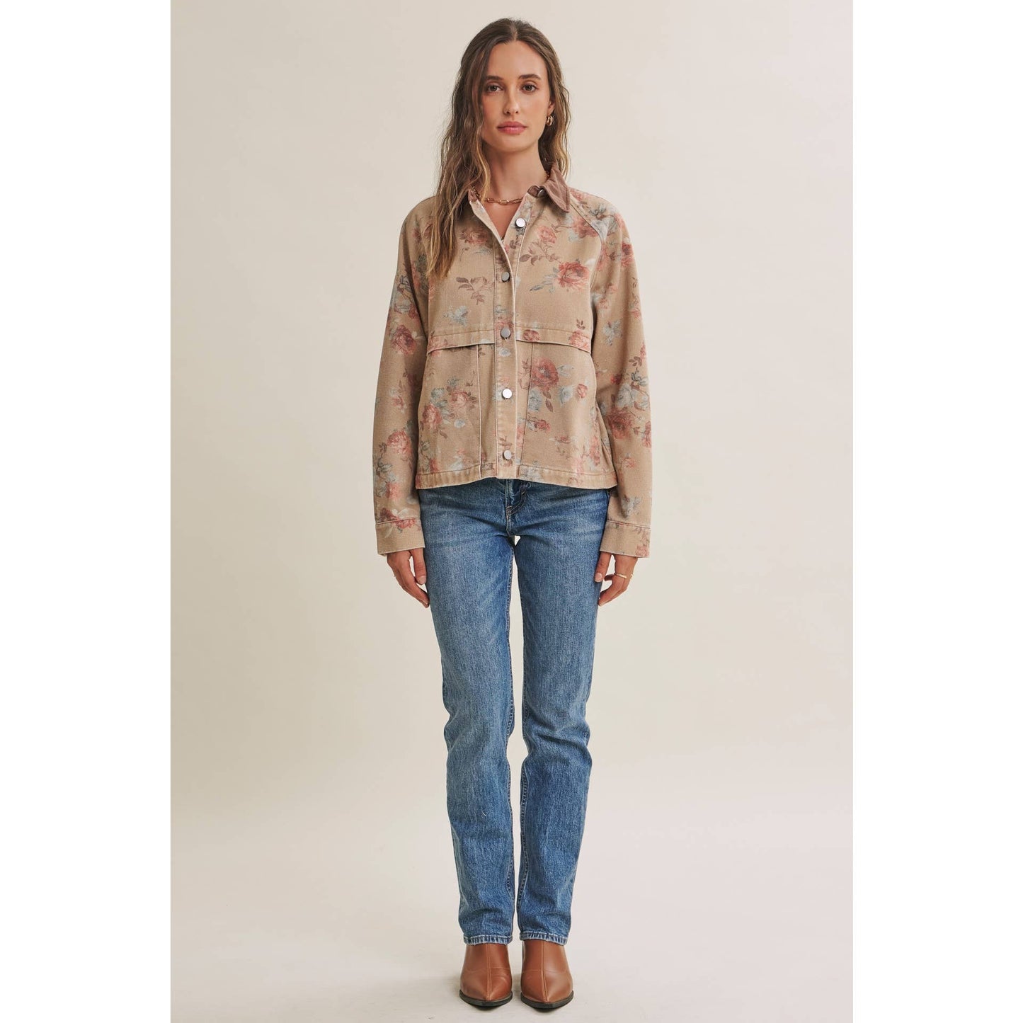 Wild Rose Vintage Wash Twill Jacket